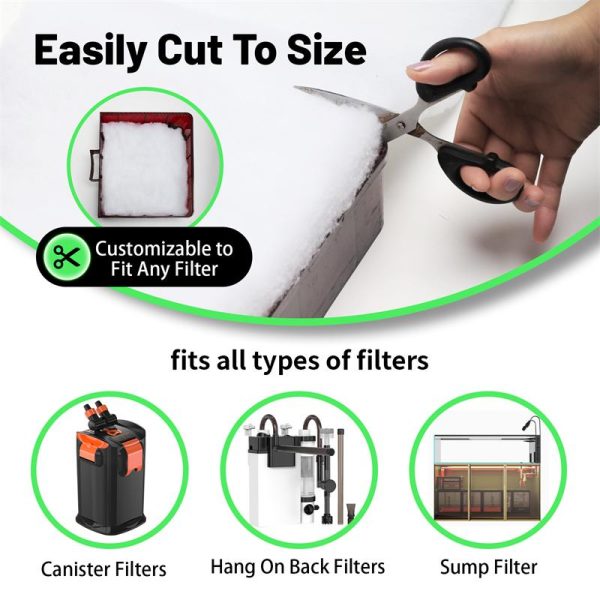 Easy cut filter floss