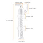 Glass spiral bubble counter size