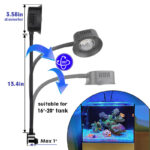 Aluminum alloy light for 16"-20" reef tank
