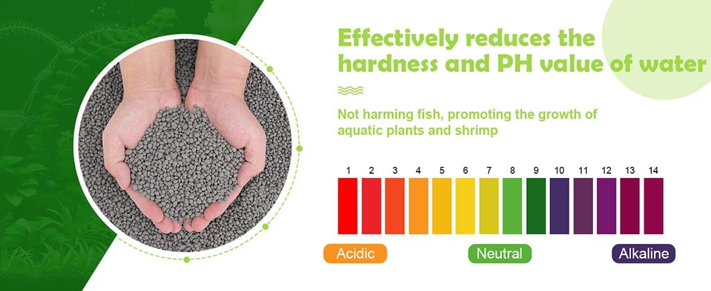 aquarium soil reduces hardness