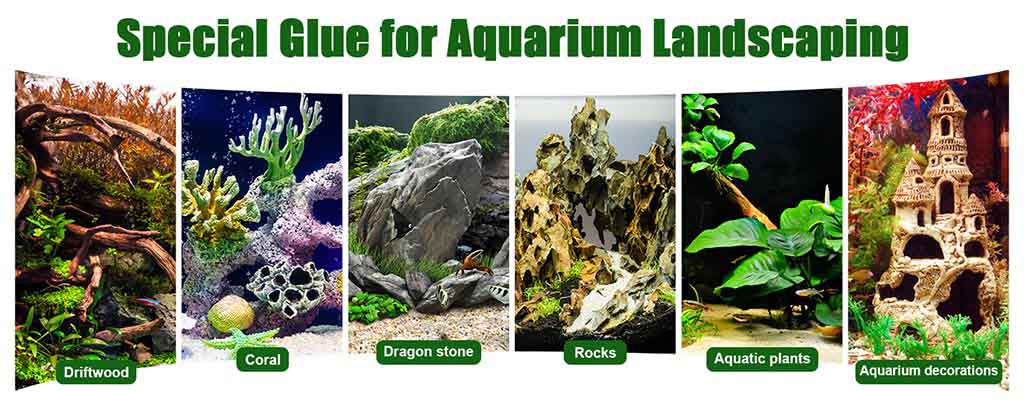 landscaping aquarium glue