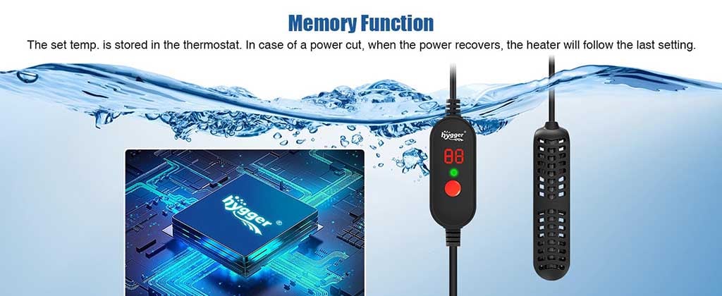 hygger 148 mini plus heater memory function