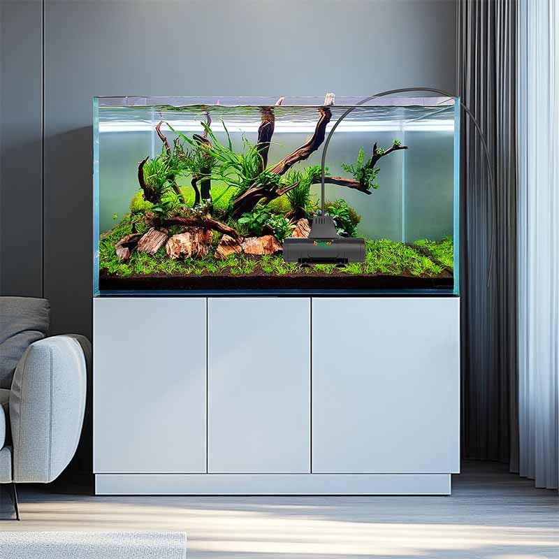 Heater with wave maker for freshwater saltwater
