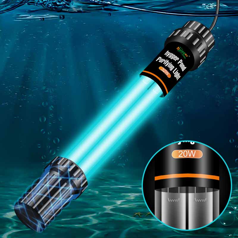 Dual tube pond UV light