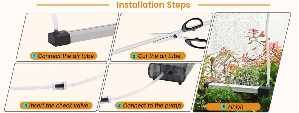 Install a bubble strip in tanks