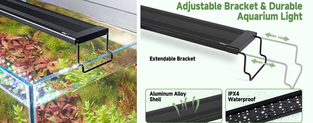 Adjustable brackets for long tanks