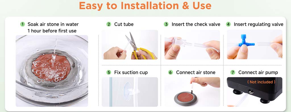 How to install hole air stone