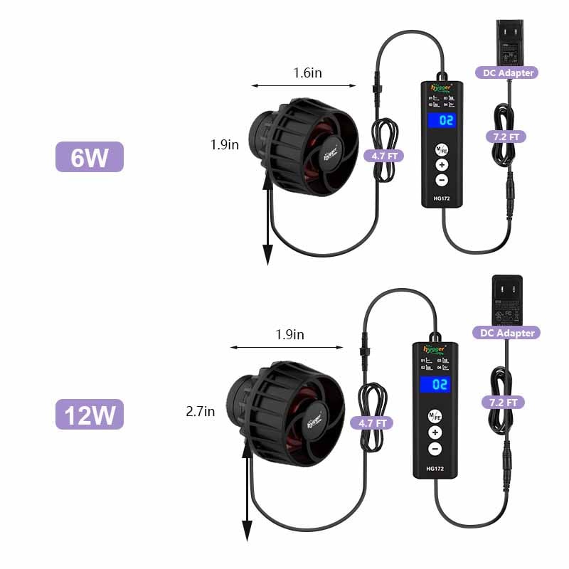 Safety wavemaker DC pump for aquariums