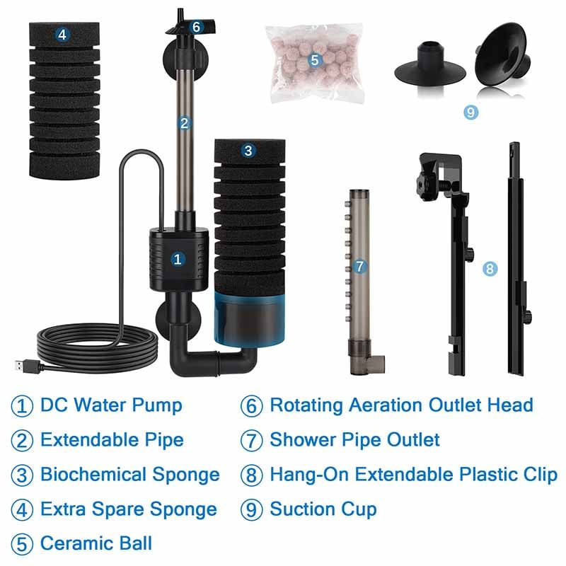 HG176 USB sponge filter package