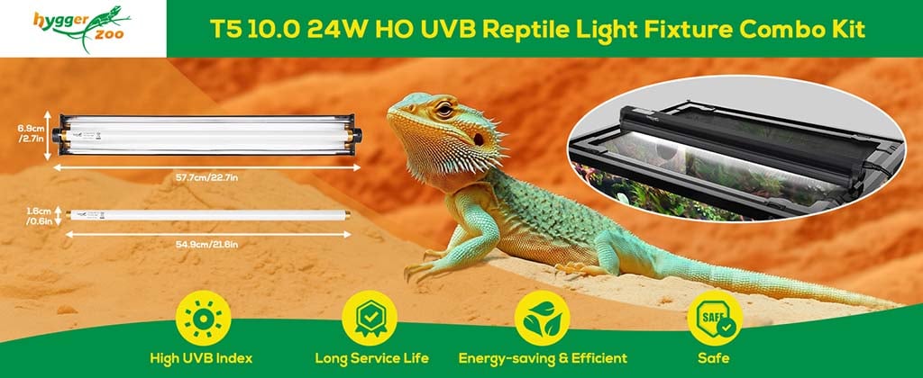 T5 10.0 UVB light fixture kit