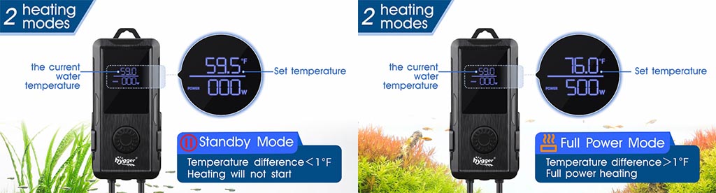 2 heating modes