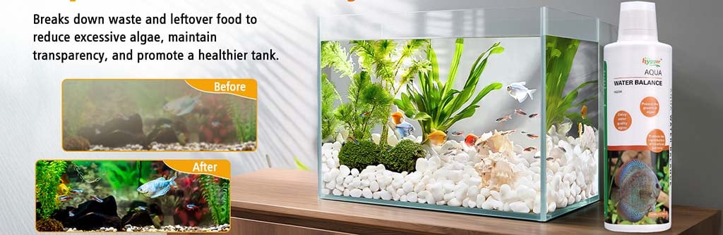 Improves water clarity in aquariums
