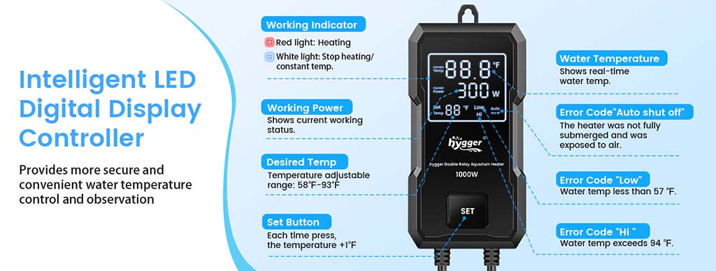hygger 275 double quartz controller
