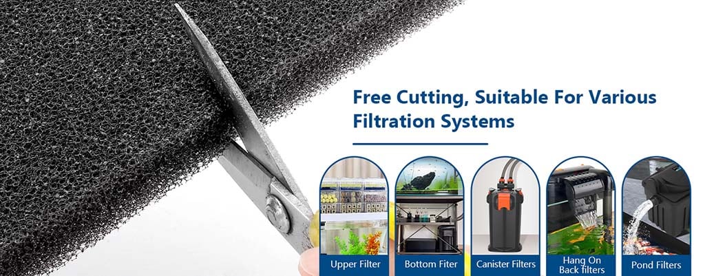 Free cut filter sponge ultra thick