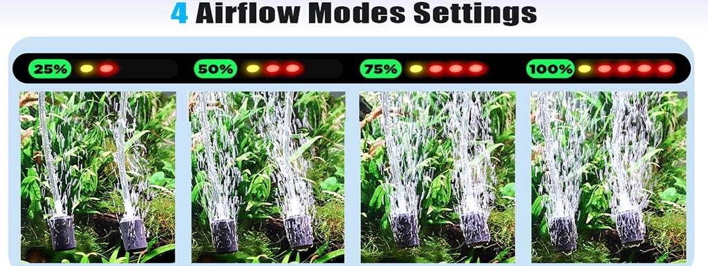 4 air flow modes