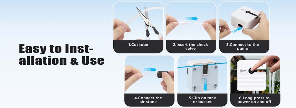 USB air pump installation