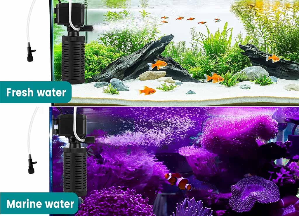 Freshwater saltwater tank filter