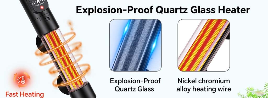 Mini controllable quartz heater