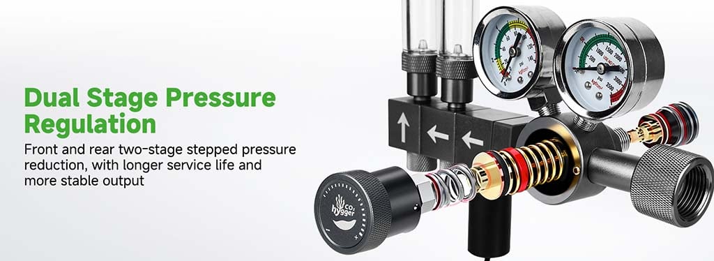 Dual stage pressure for planted tanks