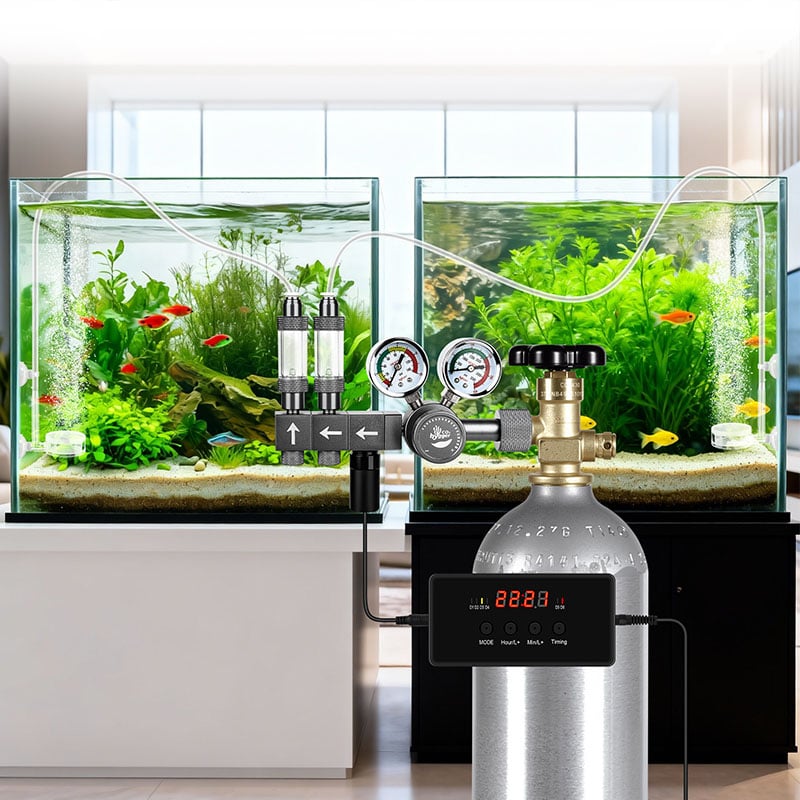 CO2 regulator for aquatic plants