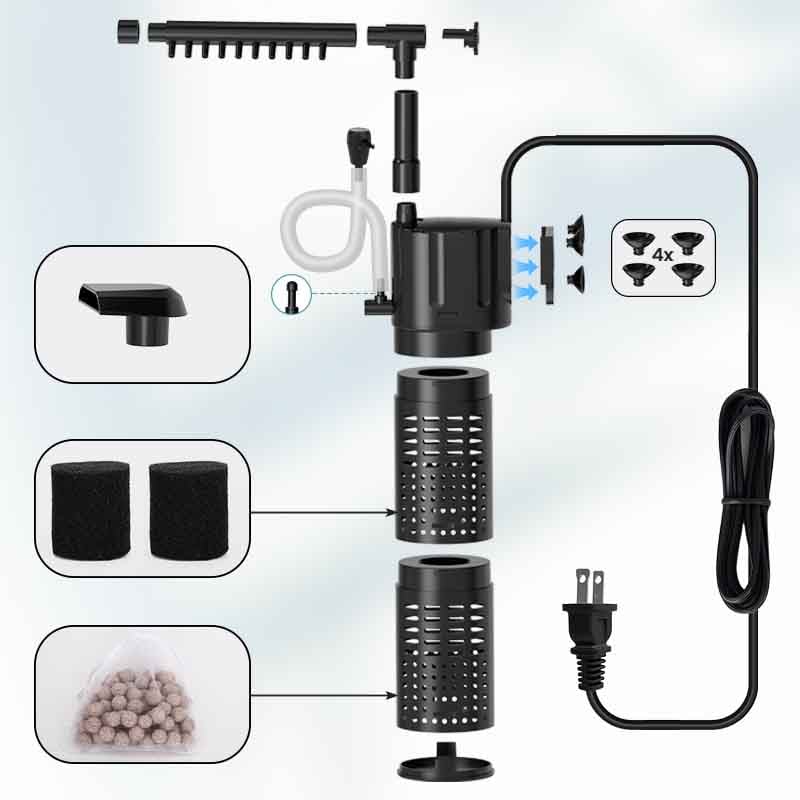 5-in-1 internal filter parts