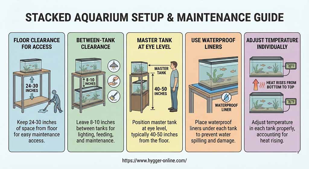 stacked aquarium setup