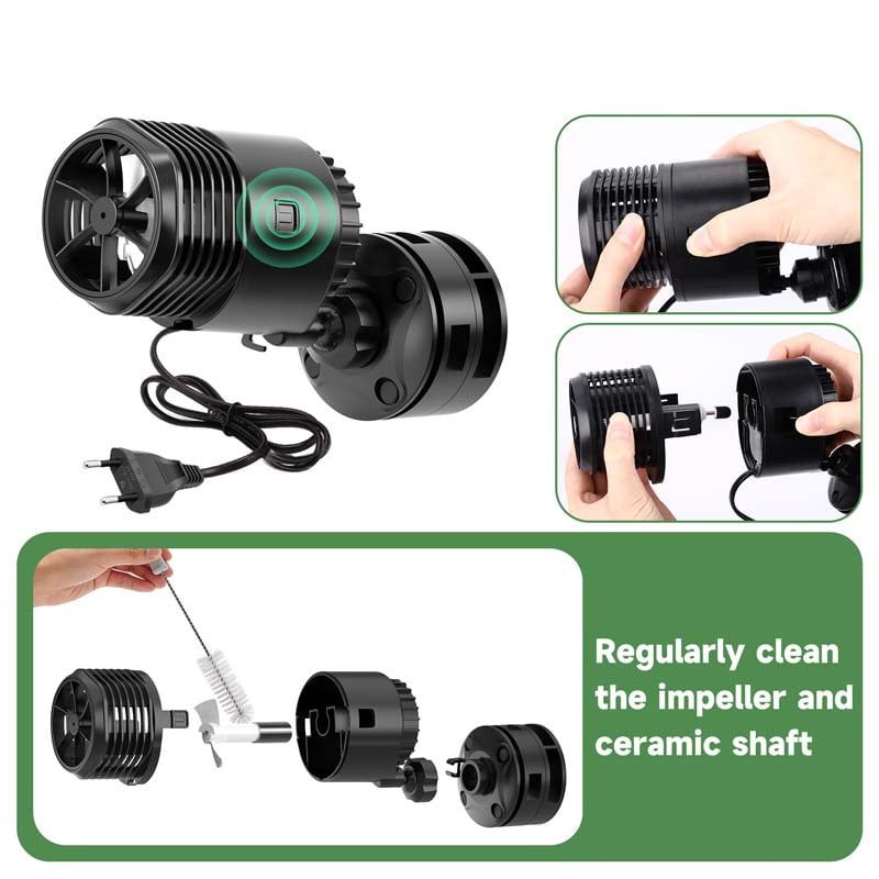 Wave making pump clean