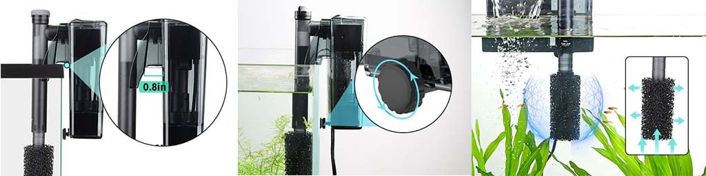 HG149 aquarium filter features