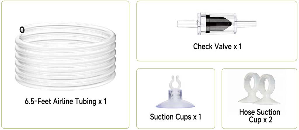 Accessories of bubble strip for fish tanks