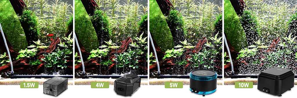 Air pump for bubble strip