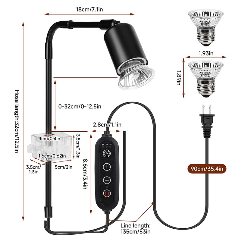 HZ046 heating lamp for reptiles