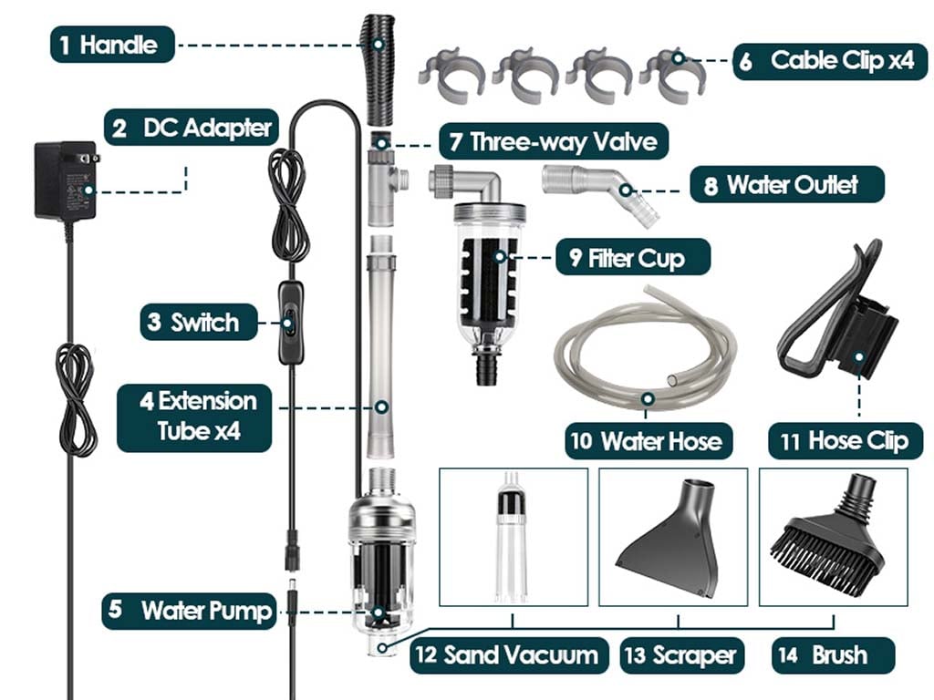 hygger aquarium handheld cleaner accessories