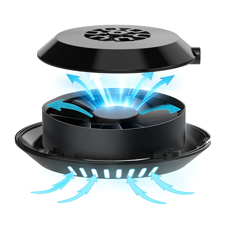 Saltwater light has fans for heat dissipation