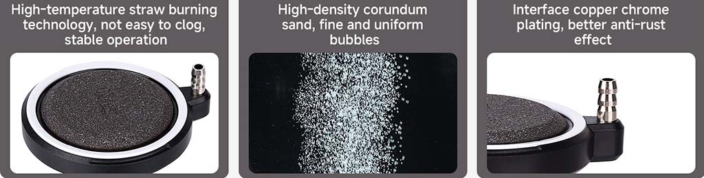 Fine bubbles and easy to clean air stone