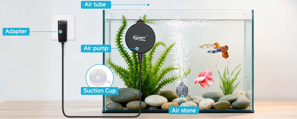 1.5W clip air pump accessories