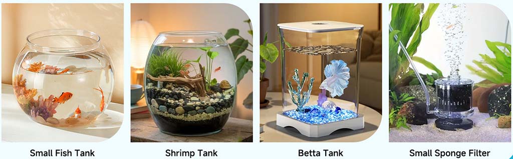 Small clip air pump for aquariums