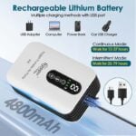 Rechargeable portable air pump 2W/4W