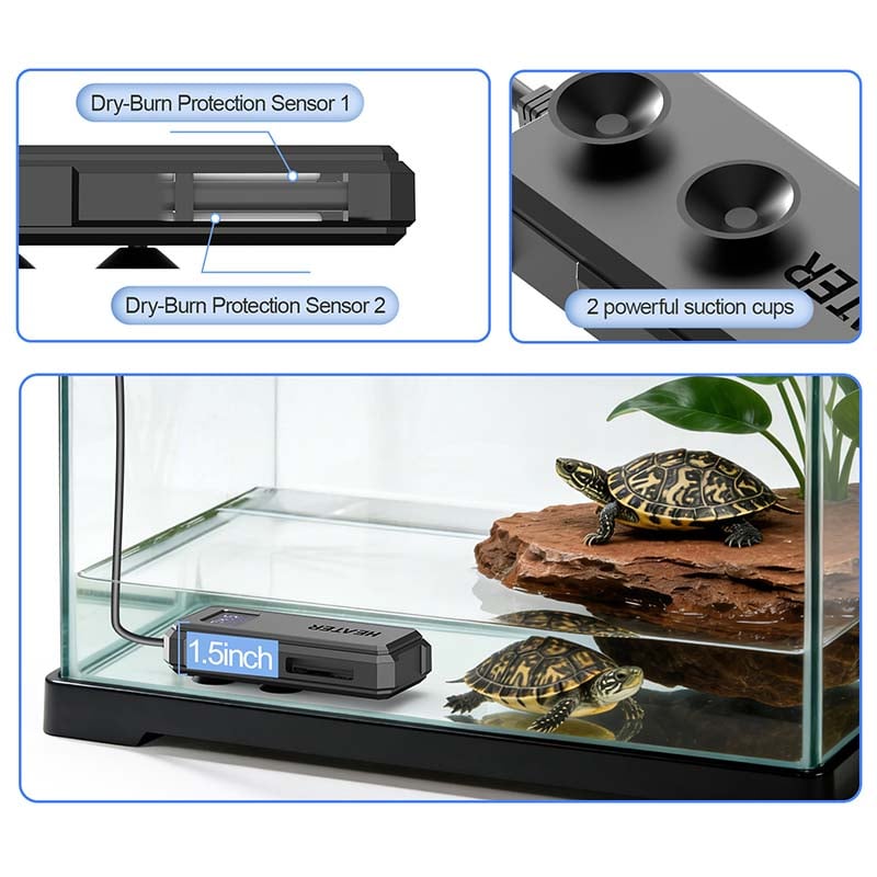 titanium aquarium heater for low water