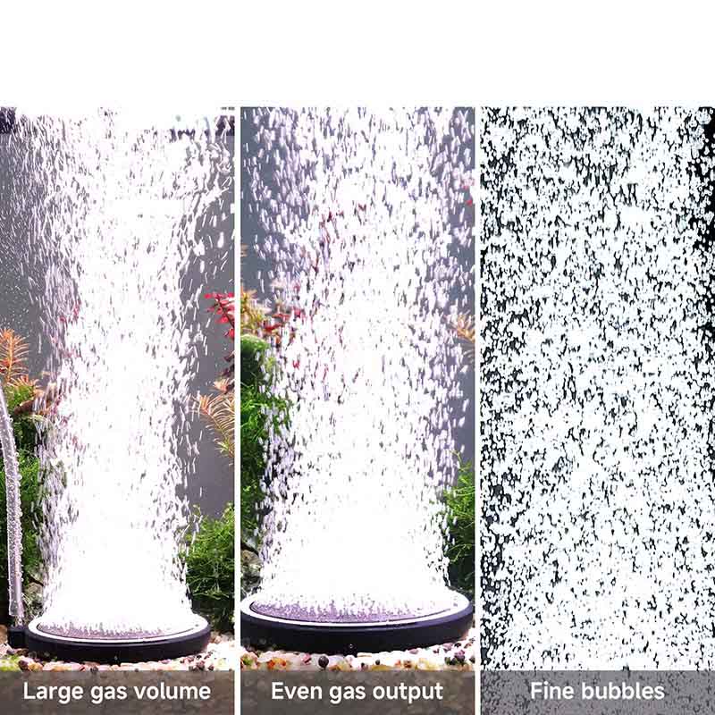 Fine bubbles for fish tanks