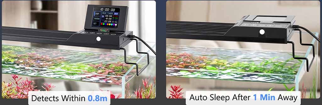Smart sensing aquarium light