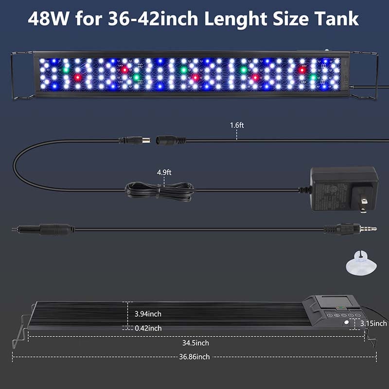 hygger AquaSense Aquarium Light for 12"-42" tanks