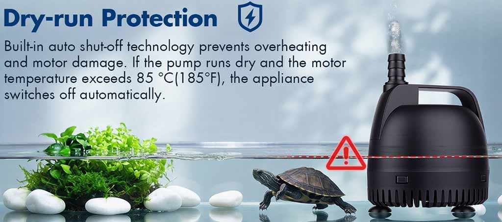 Overheat protection water pump