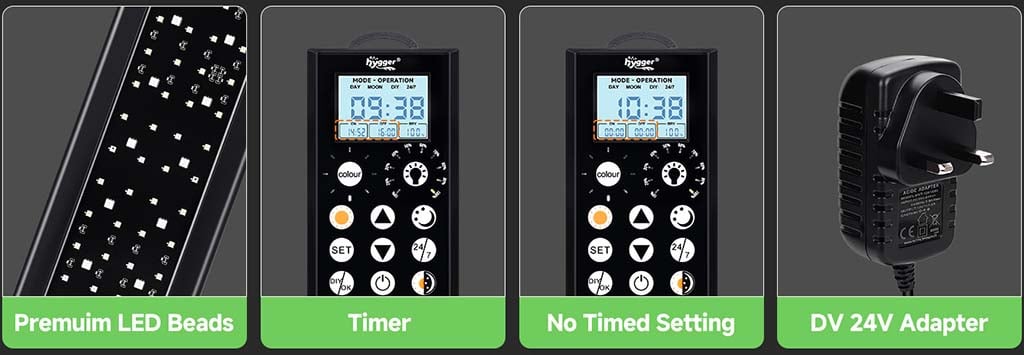 Aquarium light timer setting