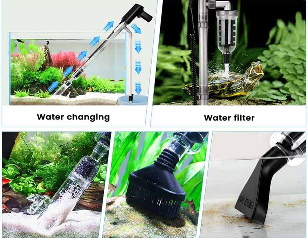working principle of DC aquarium water changer