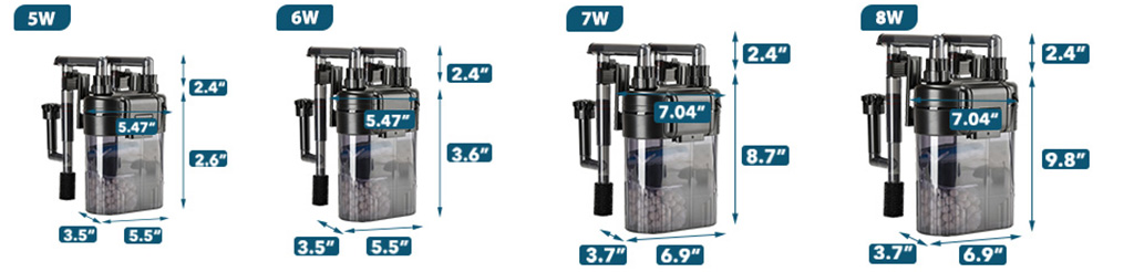 5W-8W Satchel HOB Filter